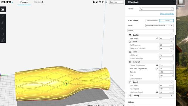 NWA3D A31 Tutorial: Cura 3.2 Setup смотреть онлайн
