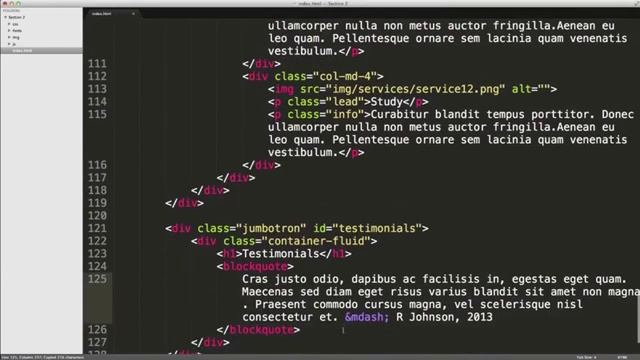 Responsive Web Development with Bootstrap 3 Course. #7 - Testimonials Section смотреть онлайн