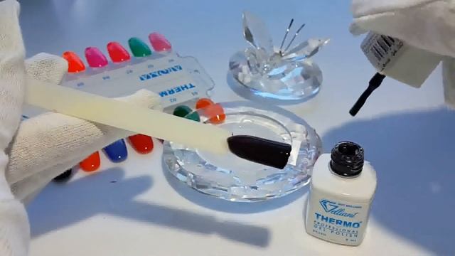 Трехфазный гель - лак Thermo Collection ТМ "Gelliant" №007 Темный изюм - Темно-коричневый - розовый смотреть онлайн