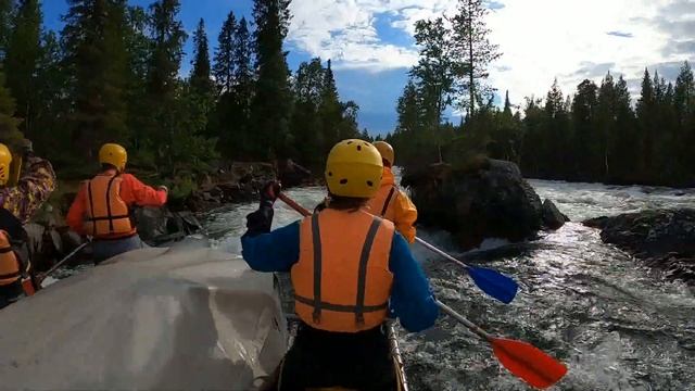 Река Умба, Кольский, первый день сплава, знаменитый порог Падун... смотреть онлайн