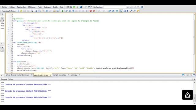 Programmation Python #42 - triangle de Pascal avec tkinter смотреть онлайн