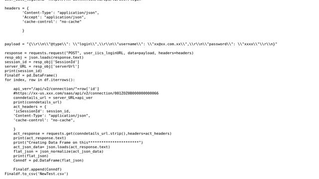JSON reponse from iterate multiple URL to store DataFrame смотреть онлайн