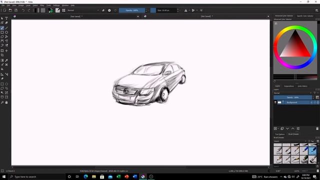 Drawing a Car in Krita смотреть онлайн