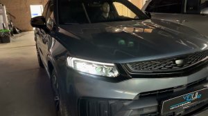Установили комплект линз на Geely Tugella, специально разработанный для данной марки автомобиля