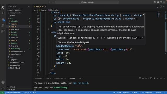 Create a Moving Dot in ReactJS смотреть онлайн