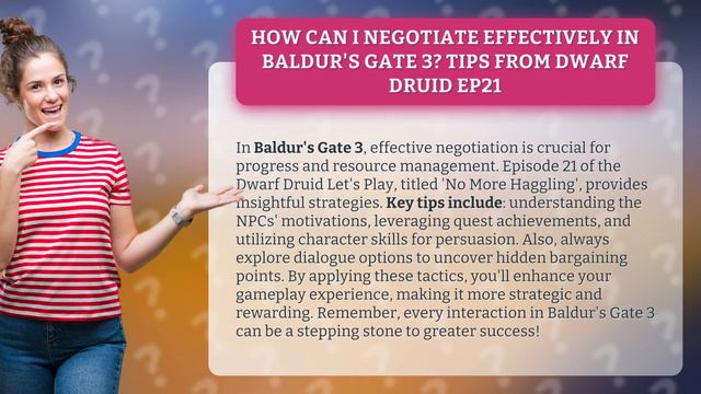 How Can I Negotiate Effectively in Baldur's Gate 3? Tips from Dwarf Druid EP21 смотреть онлайн