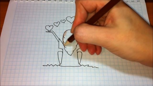 Простые рисунки #295 Всем желаю мира и добра ❤ Как нарисовать девочку смотреть онлайн