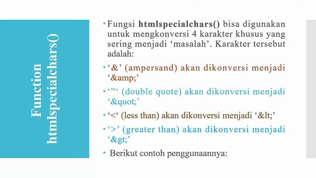 PHP Dasar #7 Membahas Seputar HTML Entity смотреть онлайн