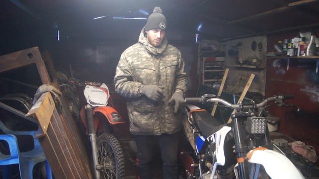 Первый выезд... Гусеница на мотоцикл сноубайк своими руками! смотреть онлайн