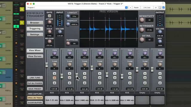 Trigger 2 (Steven Slate) - Free Plugin in REAPER смотреть онлайн
