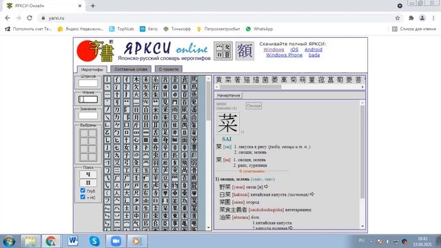 Как пользоваться словарём японского языка ЯРКСИ смотреть онлайн