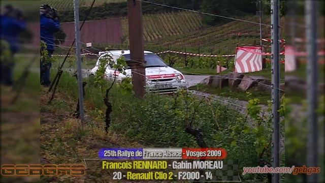 Renault Clio 2 - François RENNARD - RALLY - 2009 - Alsace-Vosges + Gabin MOREAU смотреть онлайн