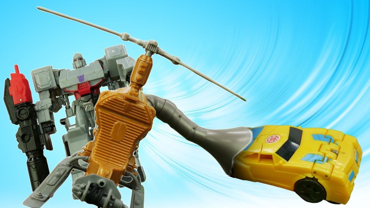 Роботы Трансформеры - Мегатрон поймал Бамблби! Сражение за Энергон! – Видео игры битвы онлайн смотреть онлайн