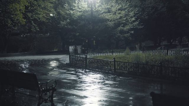 밤에도 선명한 4K ASMR | 폭우 & 천둥이 울리는 밤 공원 | 수면유도 빗소리 백색소음 смотреть онлайн