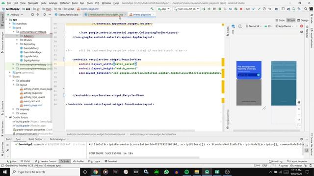 Events App [Part 5] : Recyclerview with glide [Loading network image] [Android Studio] [Java] смотреть онлайн