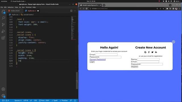 How to make Modal Login Signup Form using HTML CSS and JavaScript | Popup Form | upCoding смотреть онлайн