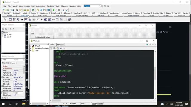 Delphi 7 (How to check the Indy version installed?) смотреть онлайн