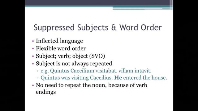 Verbs Revision and Suppressed Subjects | Latin смотреть онлайн