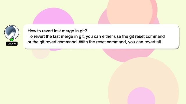 How to revert last merge in git? смотреть онлайн