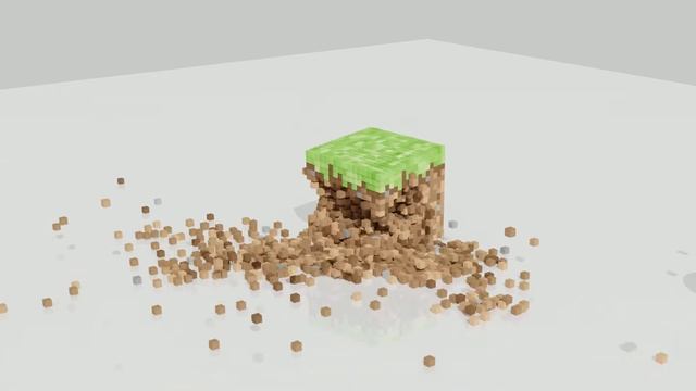 Minecraft Block Destruction using Blender (Realistic Physics) смотреть онлайн