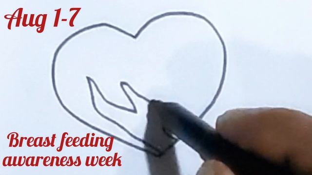 breast feeding week drawing| breastfeeding drawing | baby and mom drawing | Breastfeeding Week 2022 смотреть онлайн