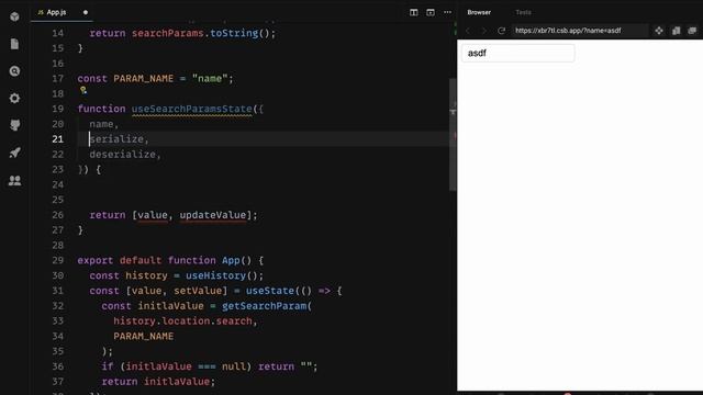 Как сохранять React состояние в URL. смотреть онлайн