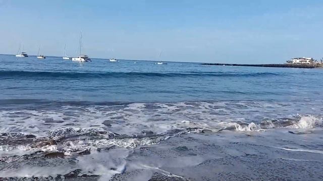 Пляж Лас Вистас находится в городе Лос Кристианос.Тенерифе. смотреть онлайн