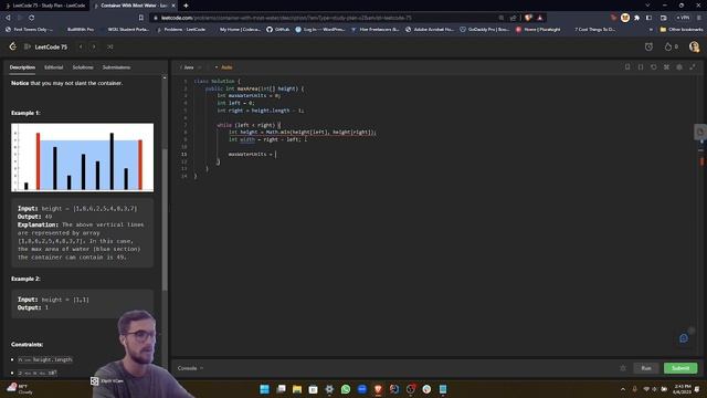 Solving the 'Container With Most Water' Problem in Java LeetCode 75 Study Plan смотреть онлайн