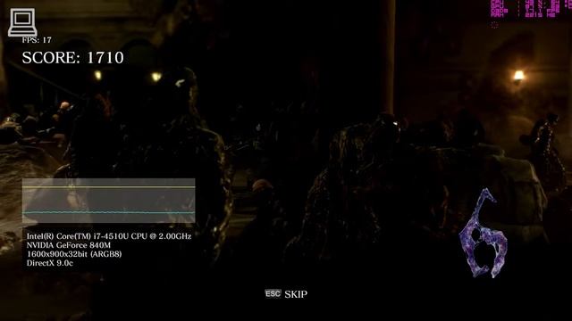 Resident Evil 6 Benchmark i7 4510U + 840M смотреть онлайн