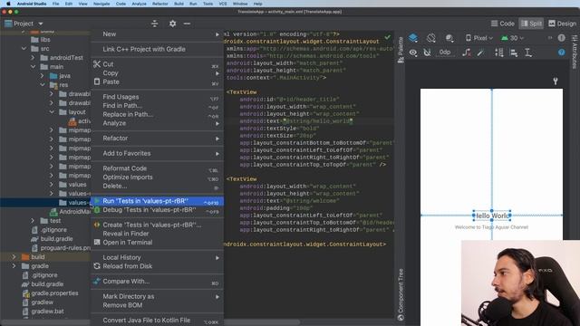 ANDROID STUDIO: TRADUZINDO NOSSO APLICATIVO ANDROID | TUTORIAL DE IDIOMAS смотреть онлайн
