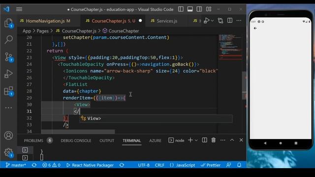 Learn React Native by Building an Educational App : #13 Display Course Chapter смотреть онлайн