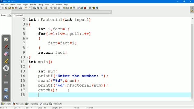 C program to find Factorial of a number using function | Wipro Assessment Day 6 | My Programming смотреть онлайн