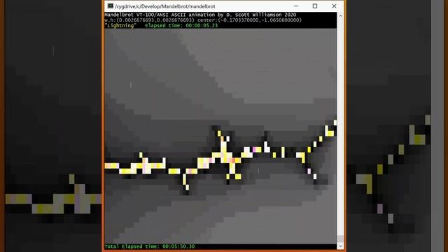 Mandelbrot VT-100 ANSI ASCII seven deep dives into chaos (fast) смотреть онлайн