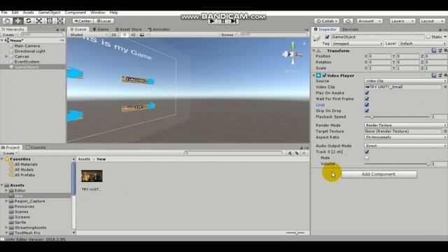 Main menu with video as background in Unity смотреть онлайн