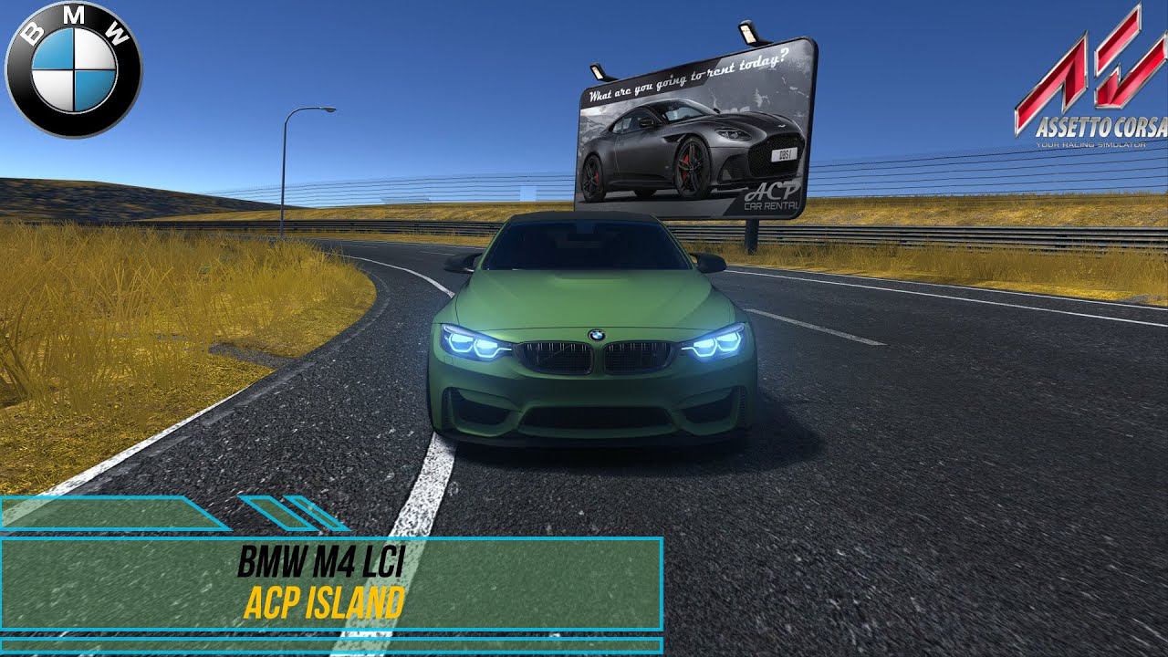 Bmw M4 Competition 2018 - ACP Island - Free Roam | Assetto Corsa. смотреть онлайн