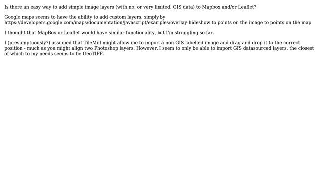 GIS: Add simple image layers to MapBox / Leaflet? смотреть онлайн