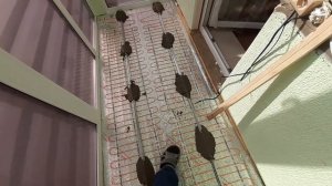 СТЯЖКА С ТЁПЛЫМ ПОЛОМ . БАЛКОН