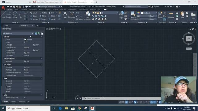 Rotate, Hatch and Properties - AutoCAD смотреть онлайн