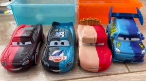 Новый Молния Маквин - машинки меняют цвет в воде. Тачки на дороге. Cars on the road