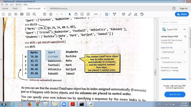 Class 12| IP | Data Frame Creation | Python Pandas | Part-1 смотреть онлайн