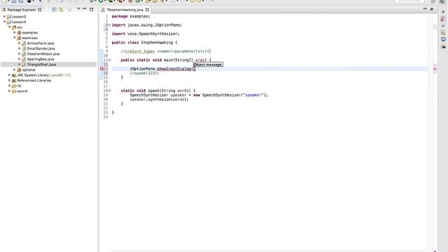 Basic method calling in Java смотреть онлайн