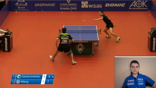 🏓ИНСАЙД ИНФО🏓1-ая ракетка Казахстана против китайского защитника. Герасименко Ванг Кси. Разбор матч смотреть онлайн
