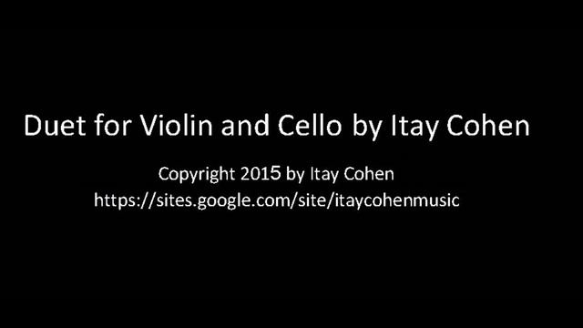 Duet For Violin And Cello By Itay Cohen