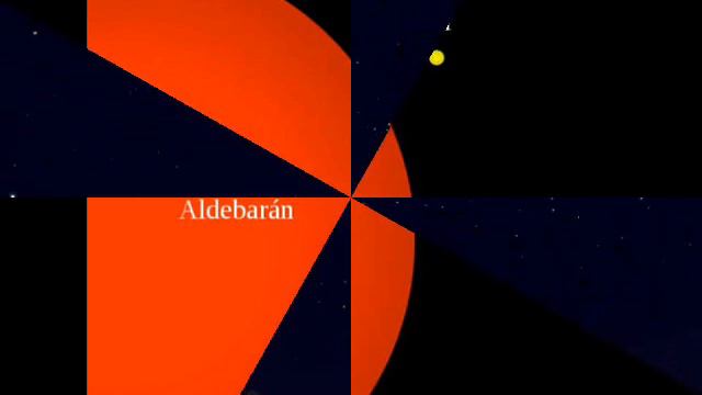 Estrella Aldebarán en la constelación de Tauro смотреть онлайн