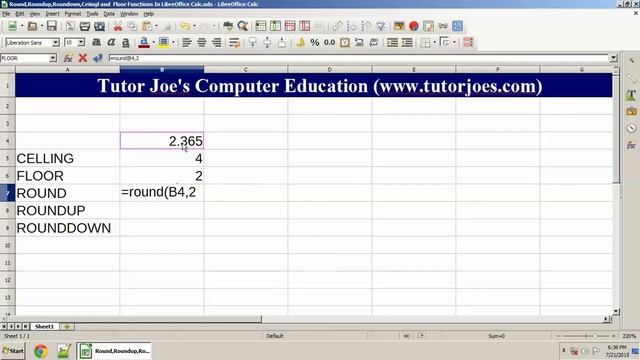 Round,Roundup,Roundown,Ceiling and Floor Functions In LibreOffice Calc смотреть онлайн