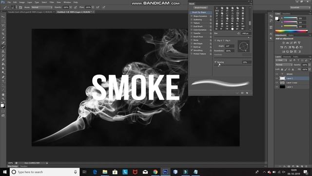 SMOKE TEXT EFFECT IN PHOTOSHOP | TEXT MANIPULATION | PHOTOSHOP TUTORIAL смотреть онлайн