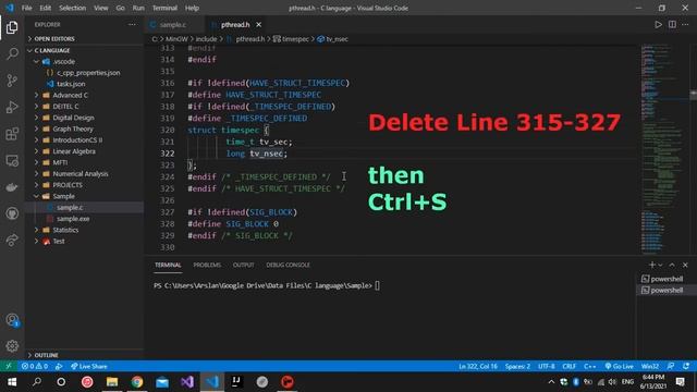 How to setup pthread.h library in VS Code under Windows OS смотреть онлайн