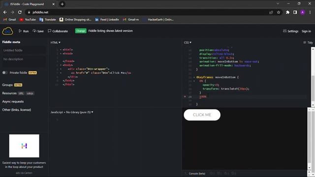 How to make cool button hover and click effect in css | HTML & CSS | Animated Click Effect #click смотреть онлайн