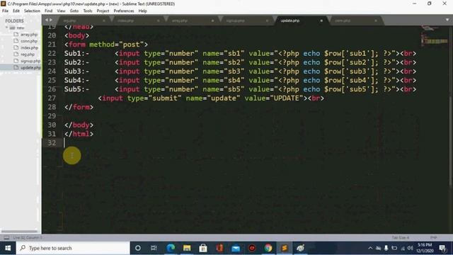 Update single row in php смотреть онлайн