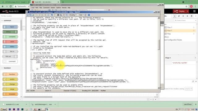 กำหนดสิทธิ์ในการเข้าถึงโฟลว์ Node-RED password for IOT2050 смотреть онлайн